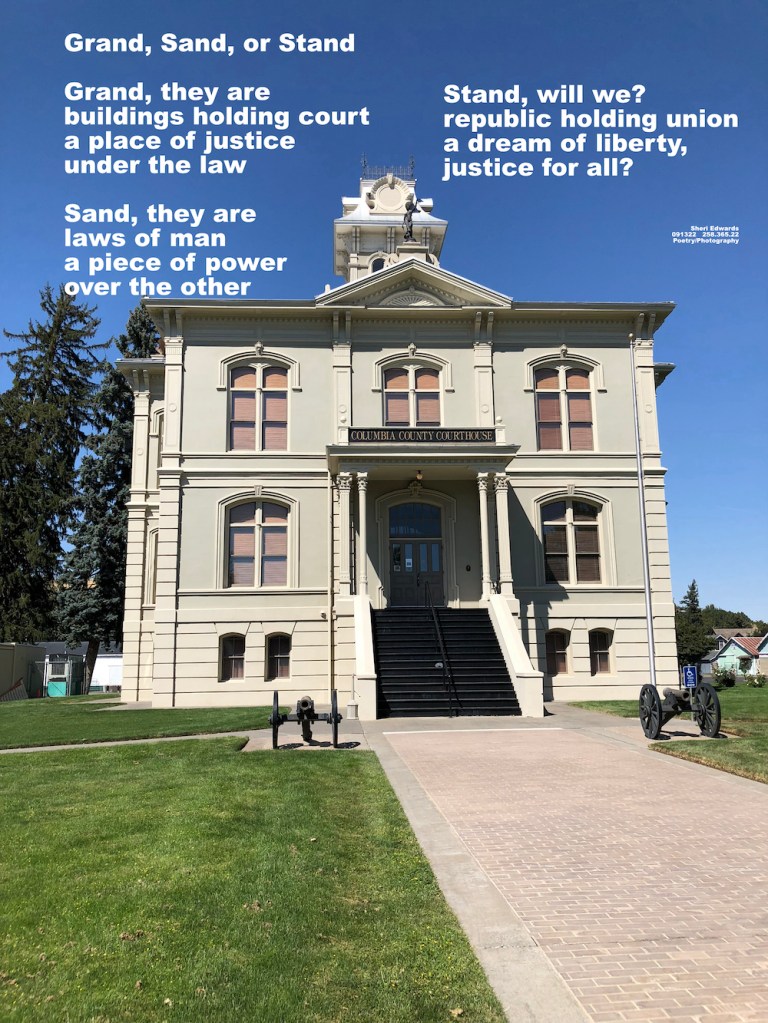 sandstone three story courthouse for Columbia County of Washington State in Dayton, Wa