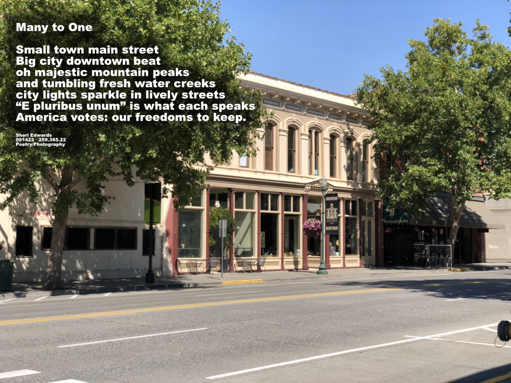Downtown Dayton -- old building well painted with tall windows on two stories.