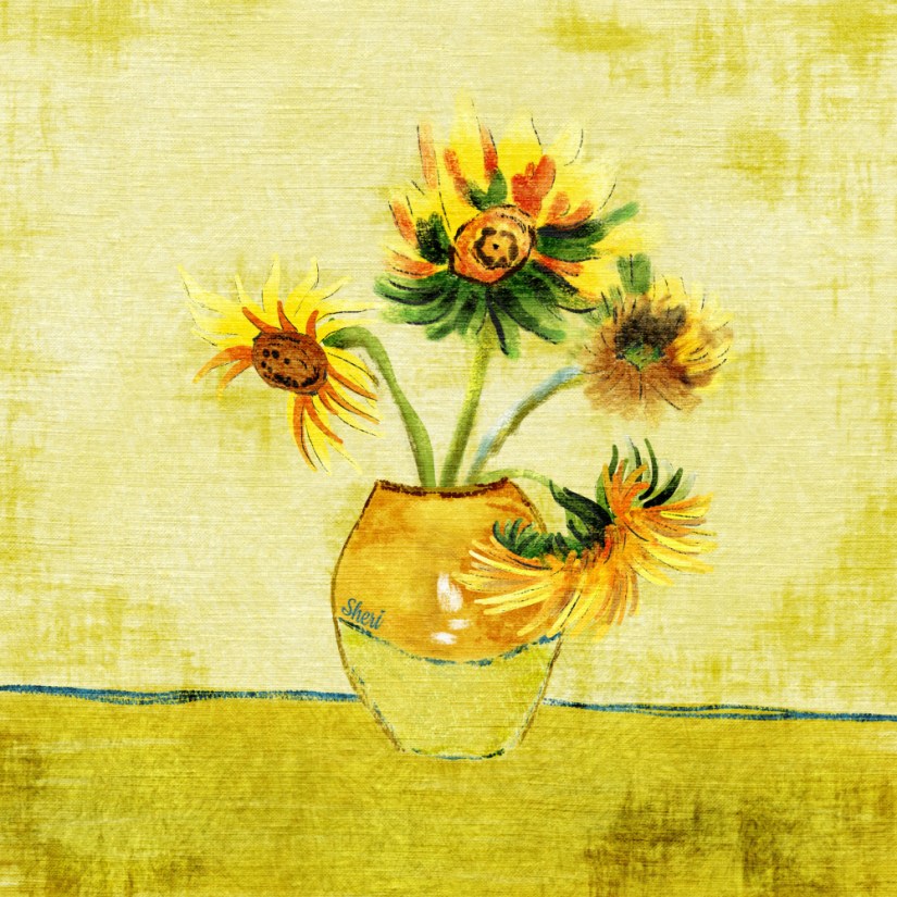 my version of Van Gogh sunflowers