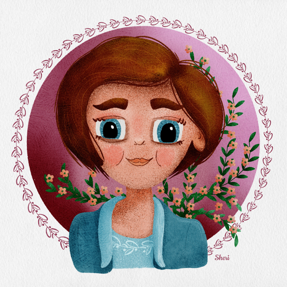 illustrated character stylized with big eyes -- Ida