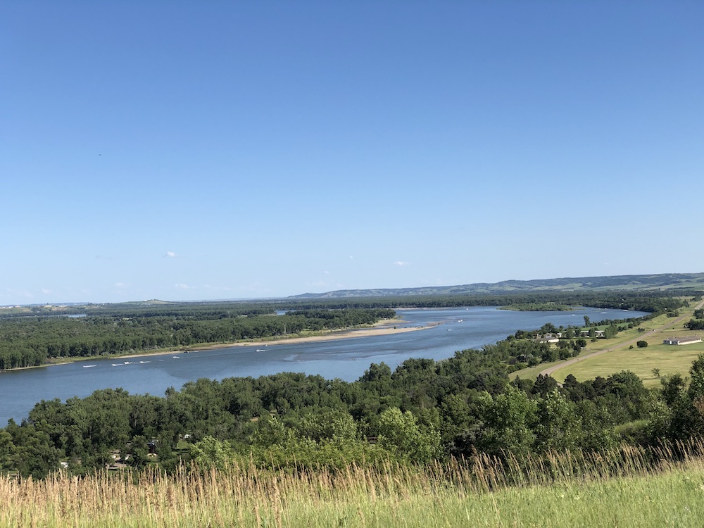cottonwoods along the Missouri River south of Mandan, North Dakota