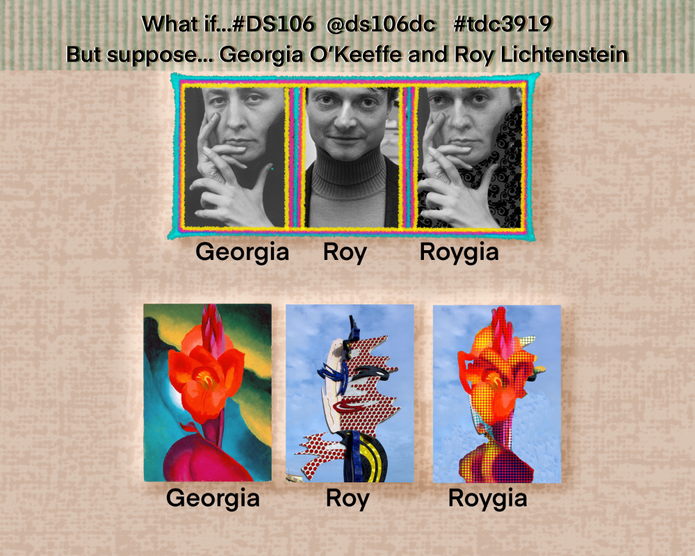 What if Georgia O'Keeffe and Roy Lichtenstein had been a thing?
Portraits / Art of each