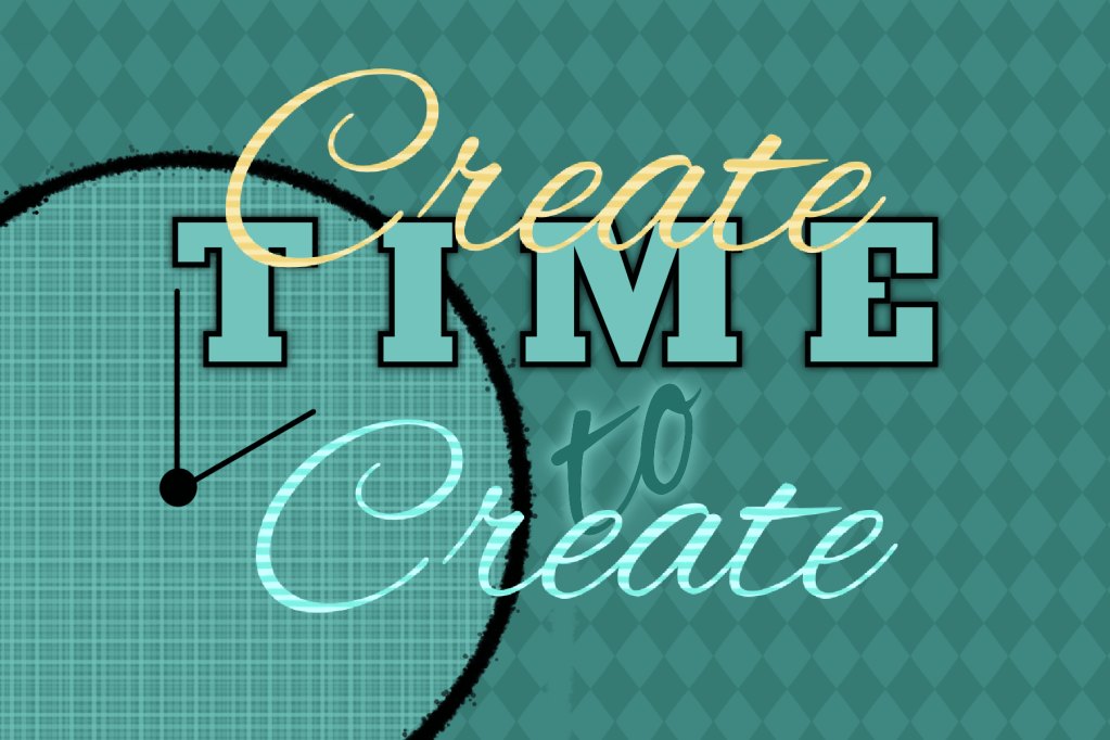 artistic illustration-- A clock at 2: Create Time to Create