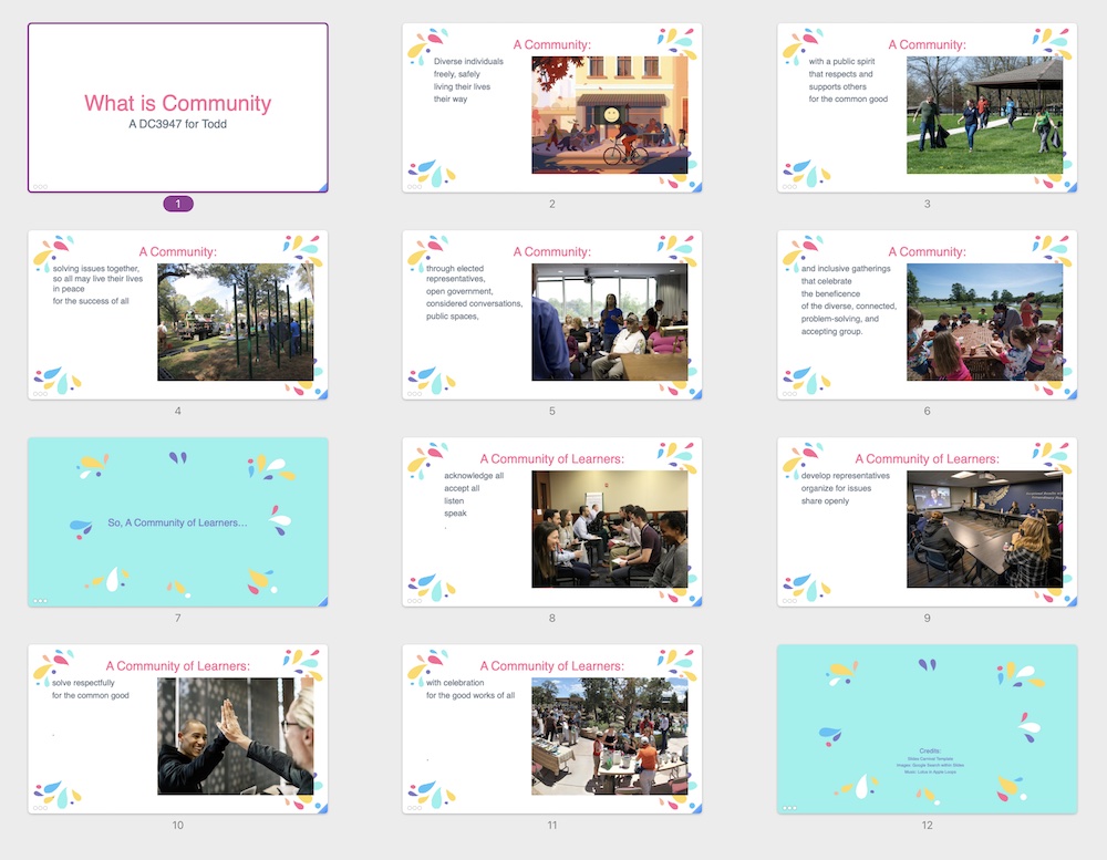 image of slides of slideshow below