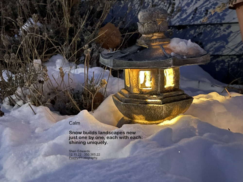 Ishidora lantern glowing in the snow