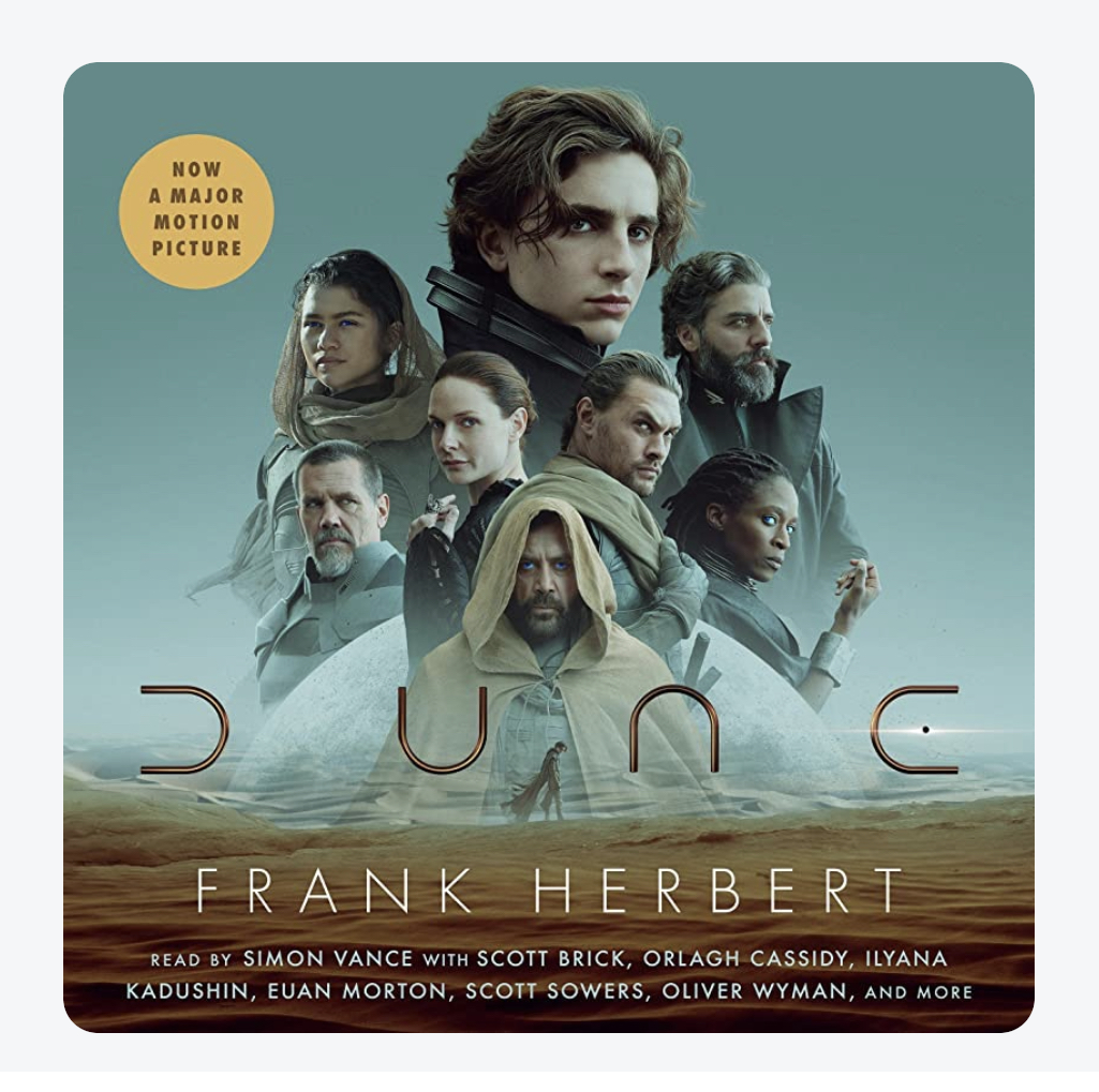 audio book cover for DUNE by Frank Herbert