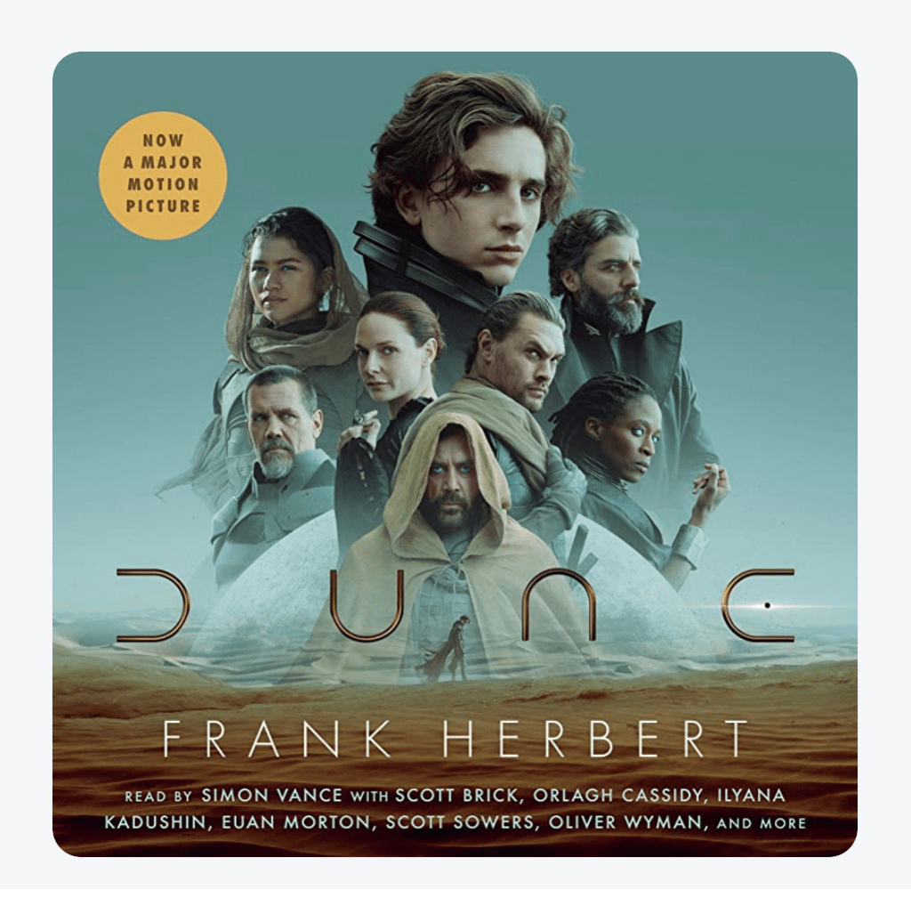 audio book cover for DUNE by Frank Herbert