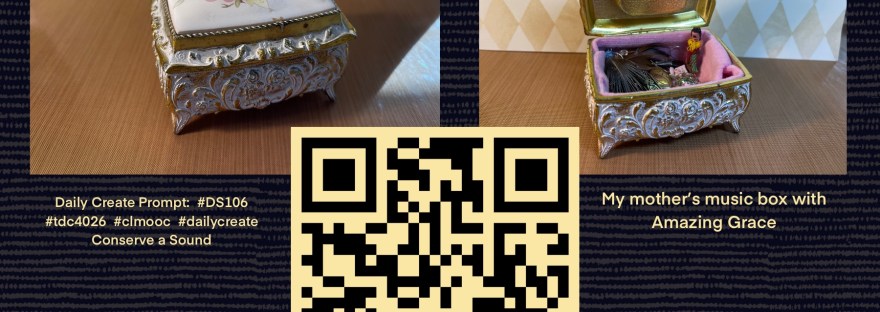 open and closed music box with qr code to it’s sound