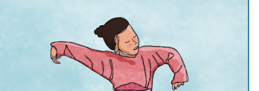 little dancer in pink dress