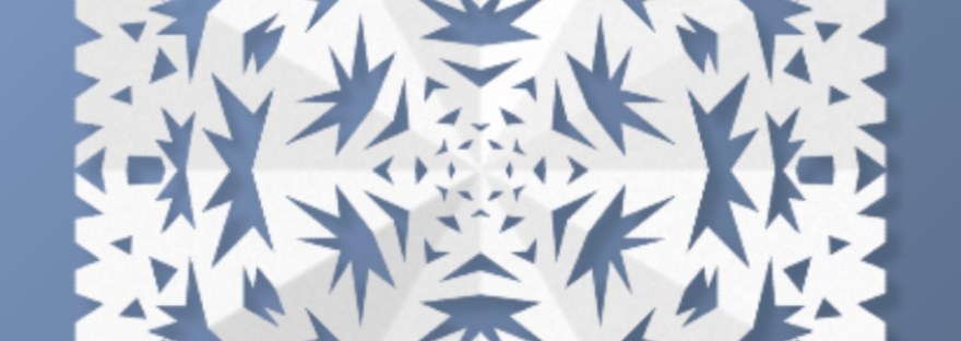 Snowflake— a face of triangles at edge and somewhat circles in middle