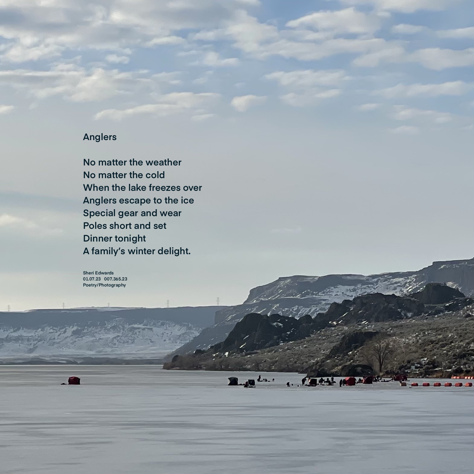 Ice fishing on Banks Lake