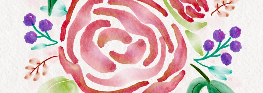 water color rose bouquet