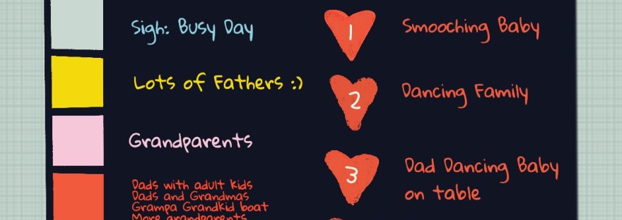 FlashFeb: Feel Observe, Collect, Draw Music Song: John Fogarty / CCR Long As I Can See the Light-- graph of feelings and explanation while listening to the song; QR code to video song