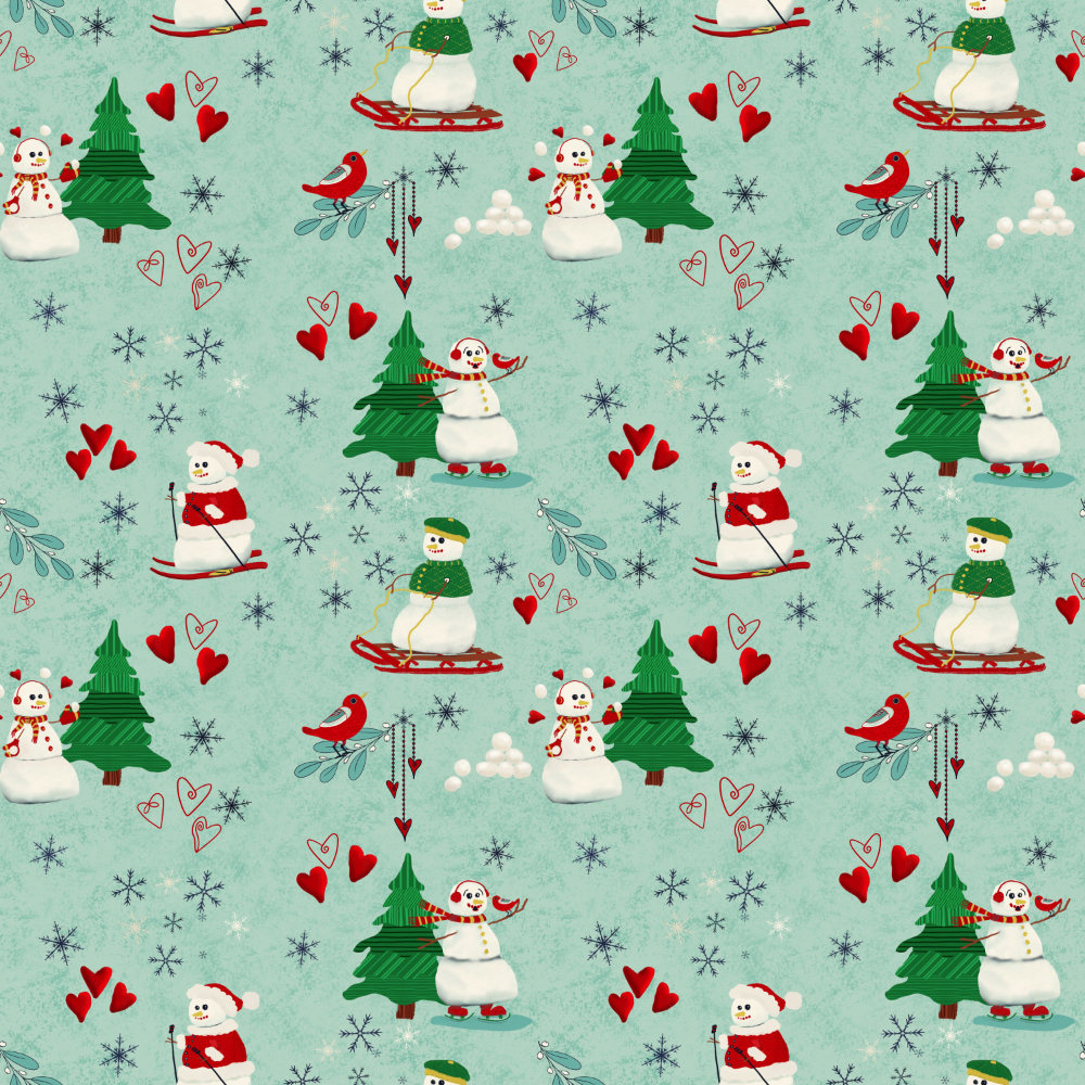 I revised my first draft with a lighter background and fewer trees in a variety of motifs, mixing and match from the assets I created.

Snowman / Get Frosty #getfrosty
snowmen, pine trees, hearts, mistletoe, snowballs, snowflakes, dangles, birds

#3x3designchallenge and #sketchdesignrepeat

#clmooc #febdoodle #warmup4art 
Sheri Edwards