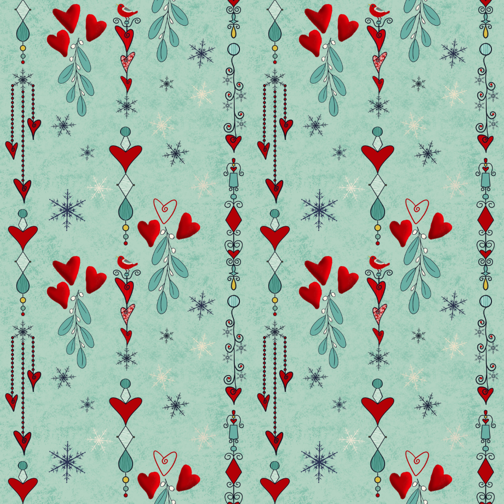 a lighter background in a variety of motifs, mixing and match from the assets I created. Snowman / Get Frosty #getfrosty snowflakes, dangles, birds, hearts, #3x3designchallenge and #sketchdesignrepeat #clmooc #febdoodle #warmup4art Sheri Edwards