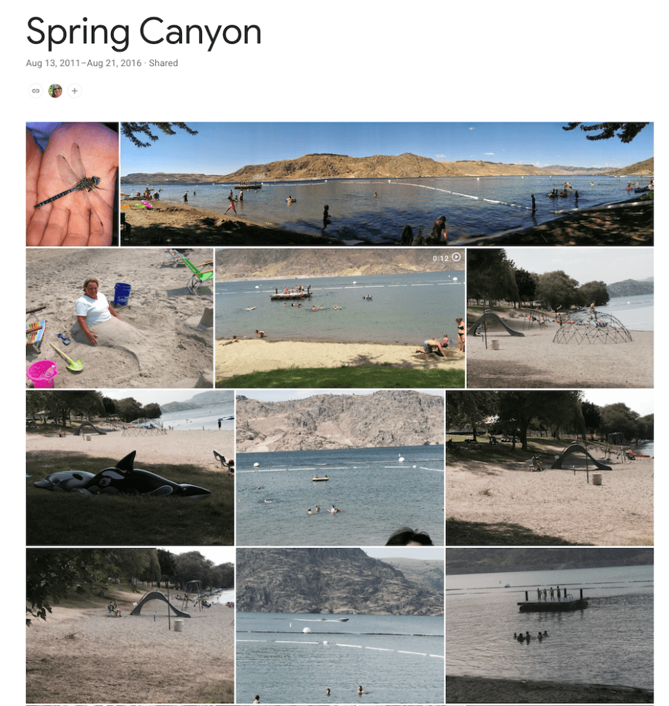 scenes from summers at Spring Canyon, Lake Roosevelt National Recreation Area