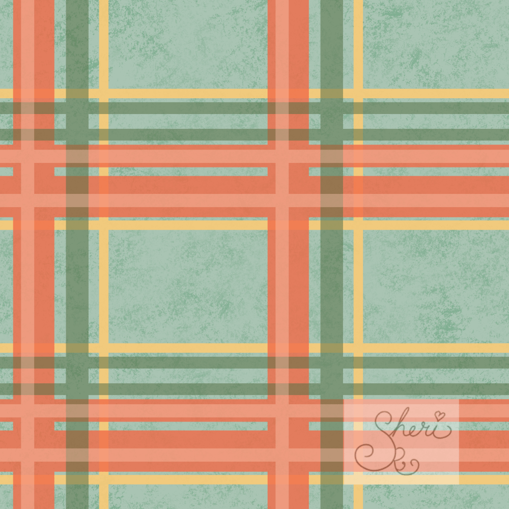 another plaid in the sea / hermit crab colors