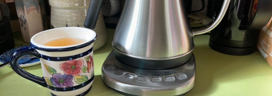 My new teapot, idea from granddaughter after a visit, and tea :)