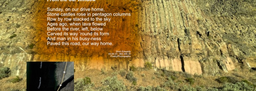 Columnar basalt of the ancient lava flows of the Columbia Plateau