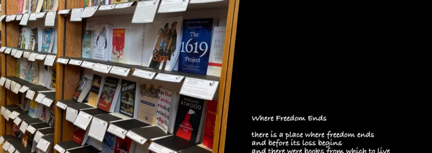Book store display still up from 2022 Banned Book Week