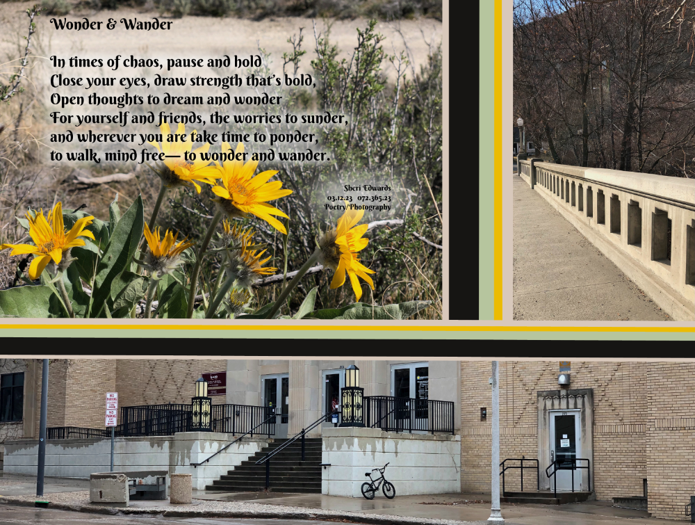 a walk on a country road a walk across the bridge a walk in downtown Bismarck, ND