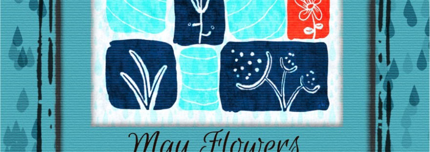 Raindrop card with abstract insert