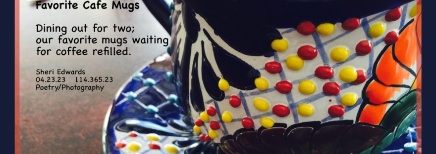 In a now closed favorite cafe, the server would always bring us these special, colorful mugs, our favorite.