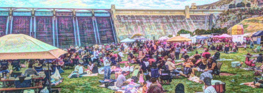 About the picture: This is one of my favorite pictures. It’s created with the app Painteresque from my Fourth of July photo during the Grand Coulee Chamber of Commerce‘s Festival of America.