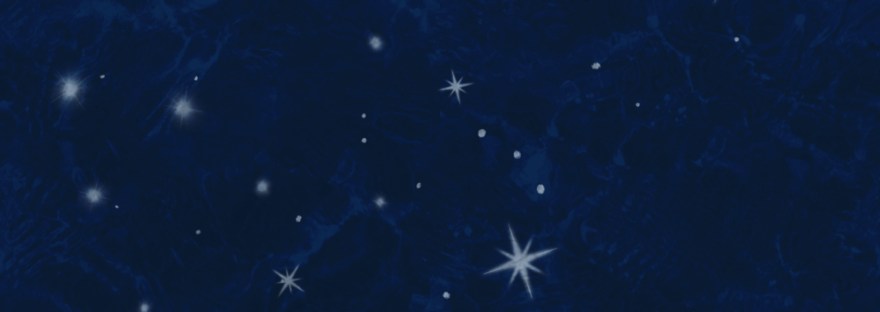 Illustration of the stars and nebulas in the universe by Sheri Edwards