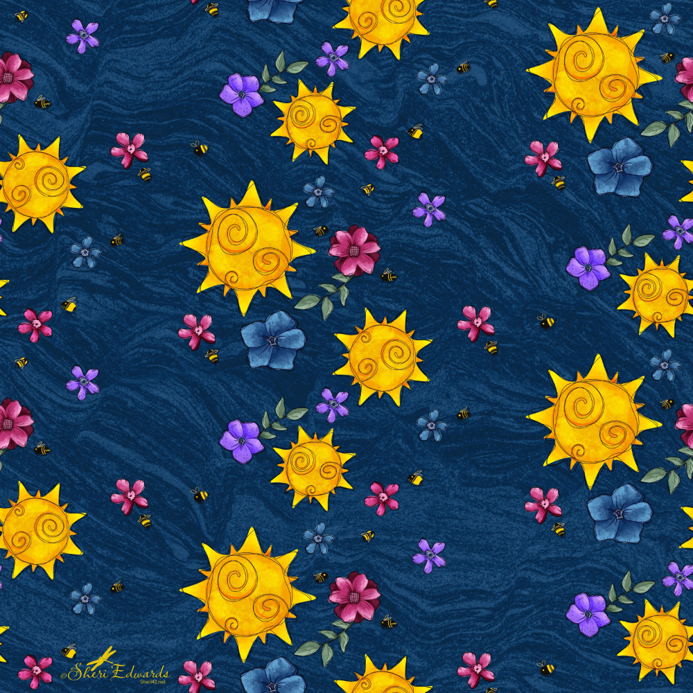 Earthly Elements Challenge in blue by Sheri Edwards: Blazing Fire