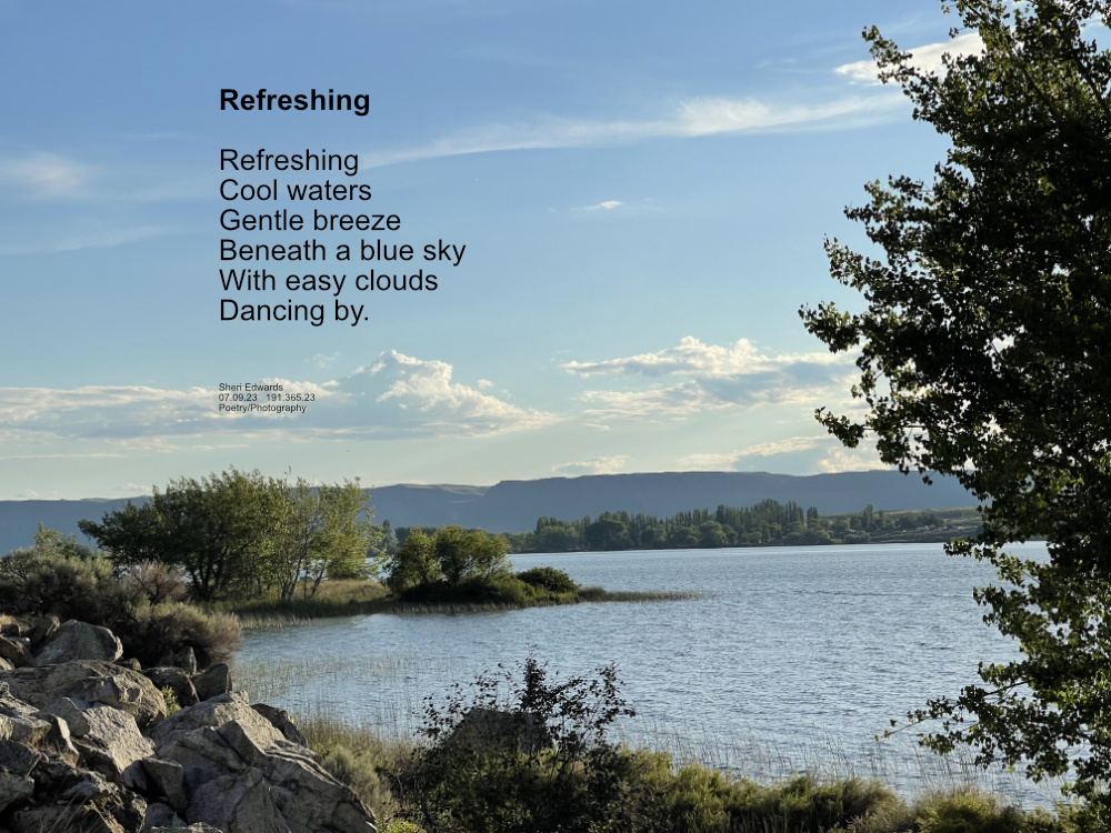 A view of Steamboat Rock State Park from across the lake at Devil’s Punchbowl waterfall.
