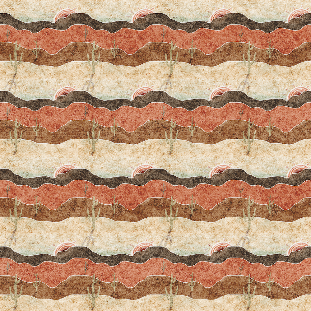 Desert Sun illustration by Sheri Edwards in a smaller pattern.