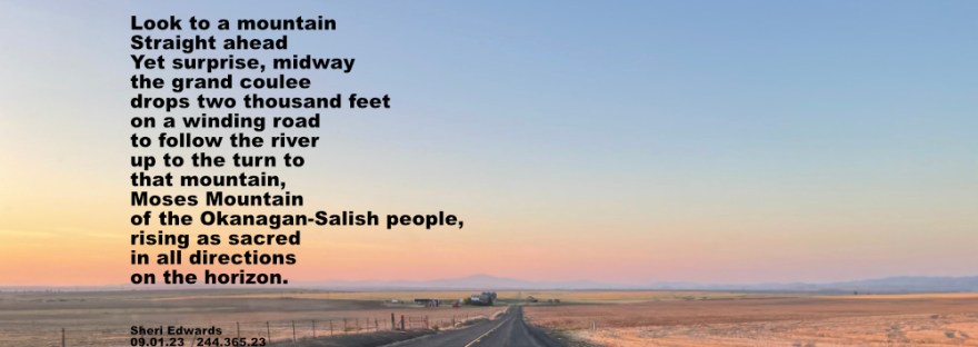 Looking north on the Almira highway towards Moses Mountain on the Colville Tribes Reservation