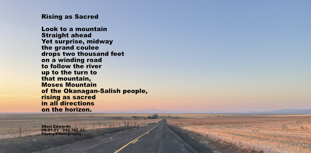 Looking north on the Almira highway towards Moses Mountain on the Colville Tribes Reservation