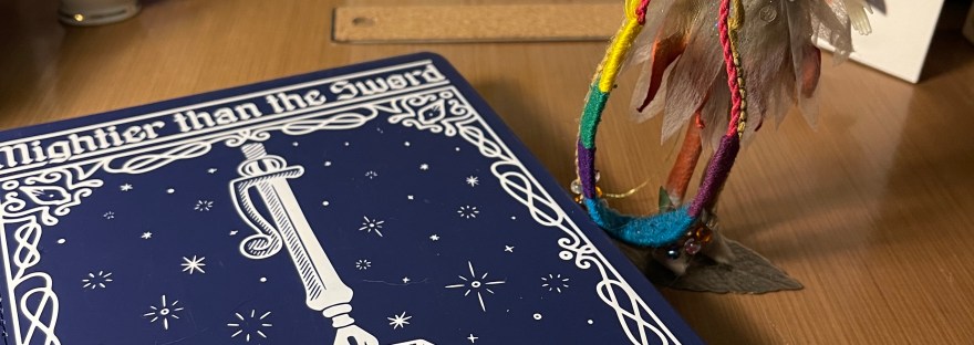 NaNoWriMo notes journal with Ashlyn's fairy as inspiration