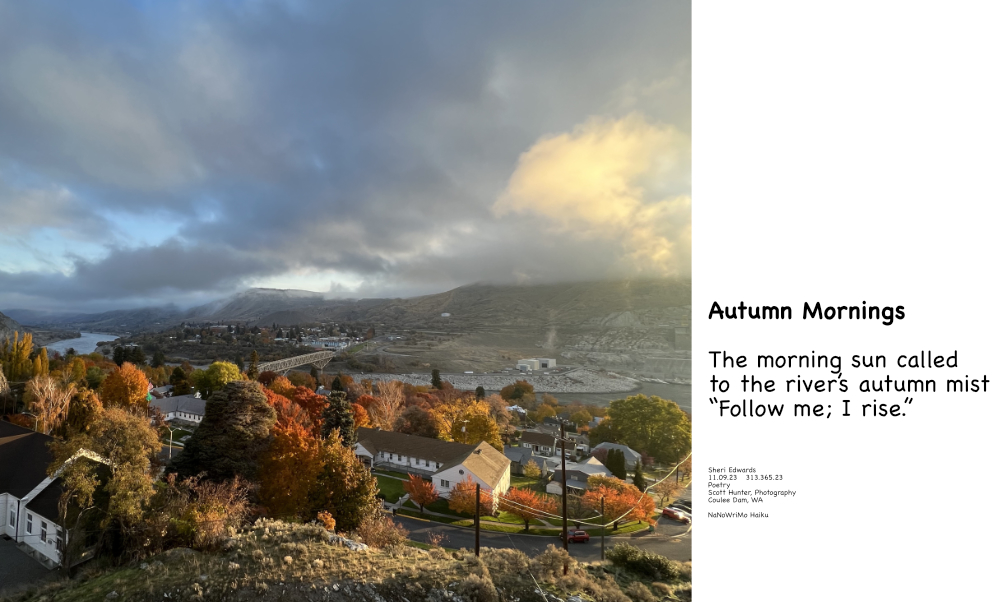 Coulee Dam, Wa
Autumn Morning, November 9, 2023
by Scott Hunter and haiku