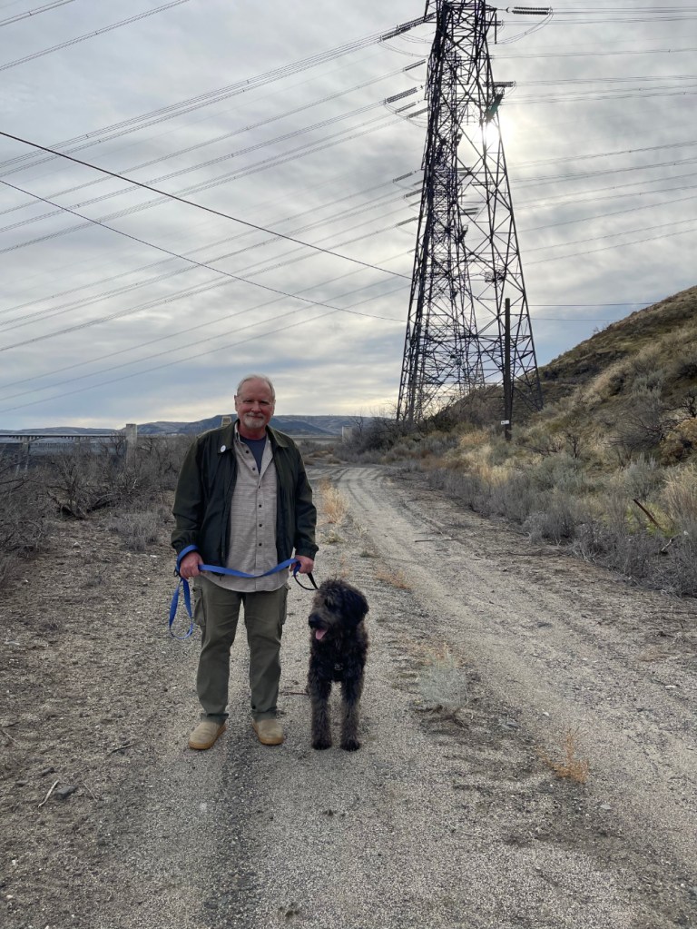 Scott and Guthrie on our first walk together