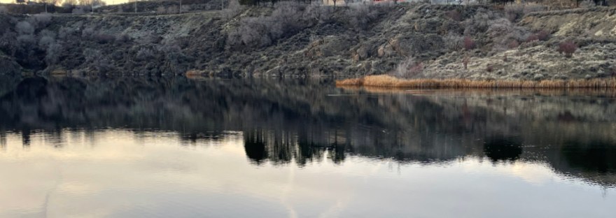 reflections in Crescent Bay Lake in December