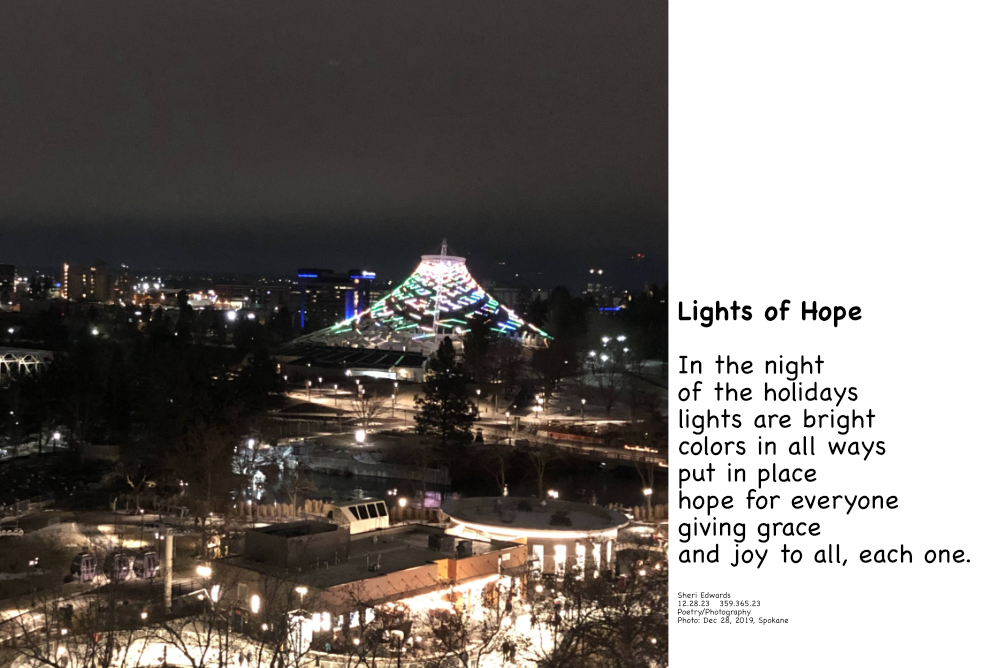 Holiday lights; Spokane; 12.28.2019 and poem