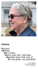 photo of me, Gramma, and poem
