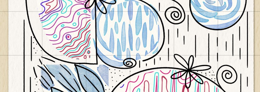 abstract collage of my mindful art