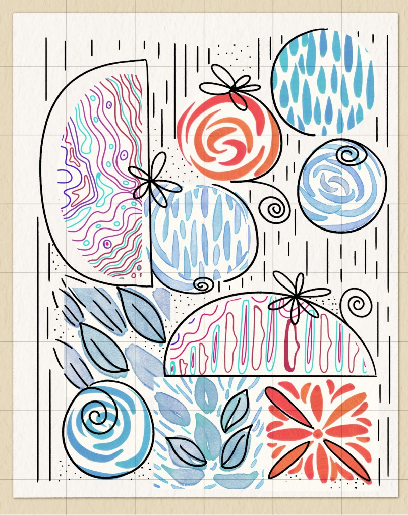 abstract art with my mindful doodles