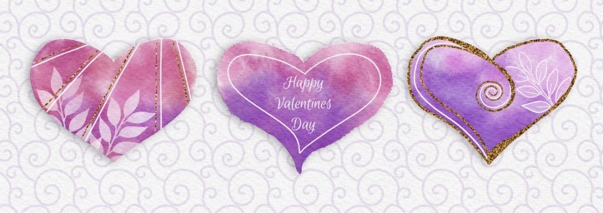 hearts for valentines illustrated in Procreate