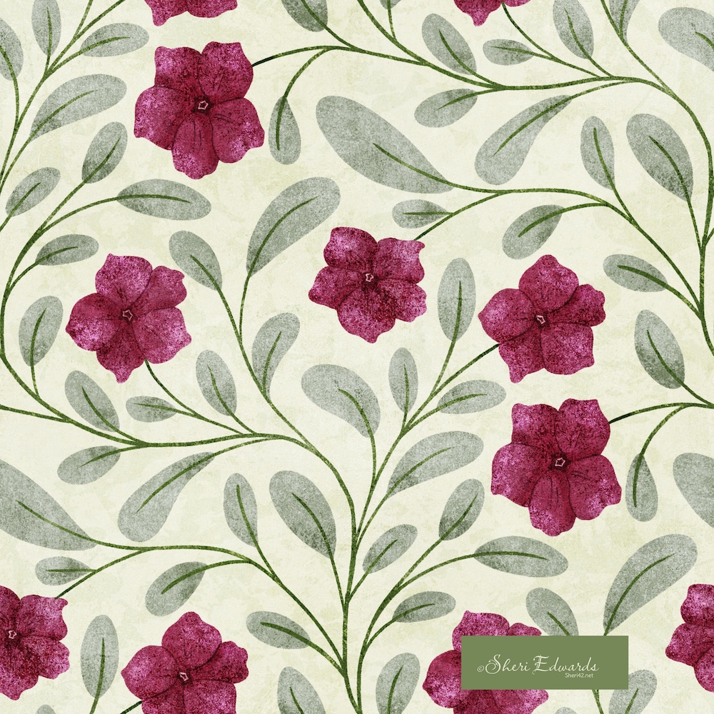 periwinkle trailing diamond pattern