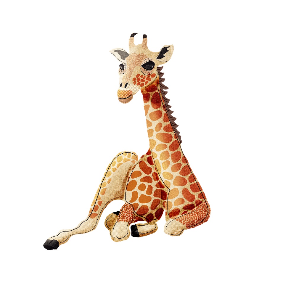 giraffe, lying down: stylized illustration by Sheri42