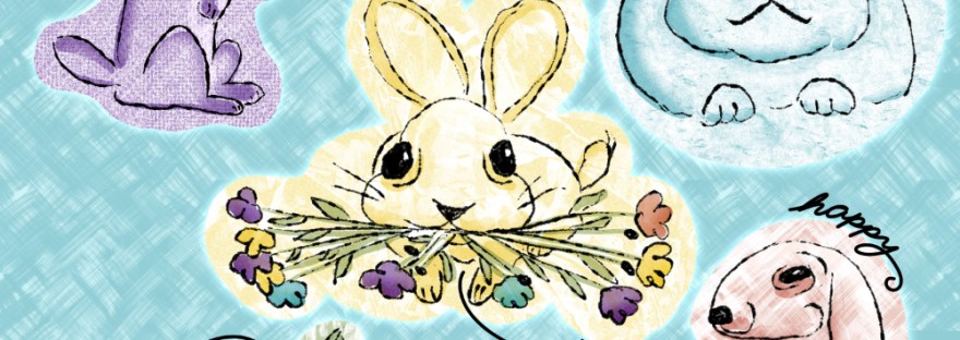 sketches of rabbits for Easter by Sheri42