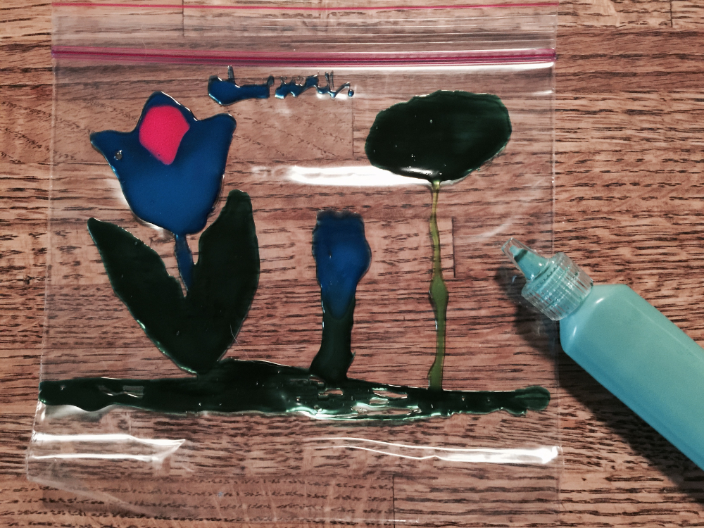 window art by grandkids