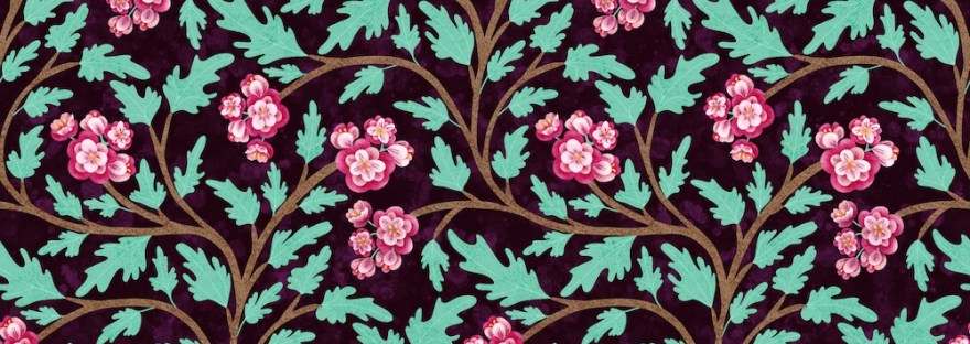 Chinoiserie Hawthorn Tree pattern by Sheri Edwards Sheri42