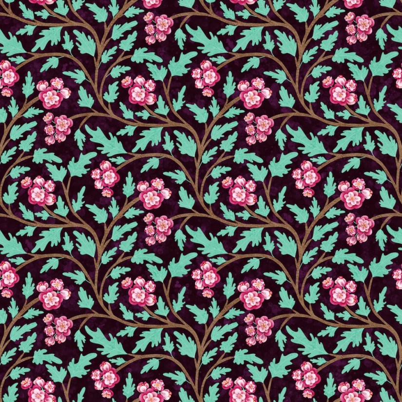 Chinoiserie Hawthorn Tree pattern by Sheri Edwards Sheri42