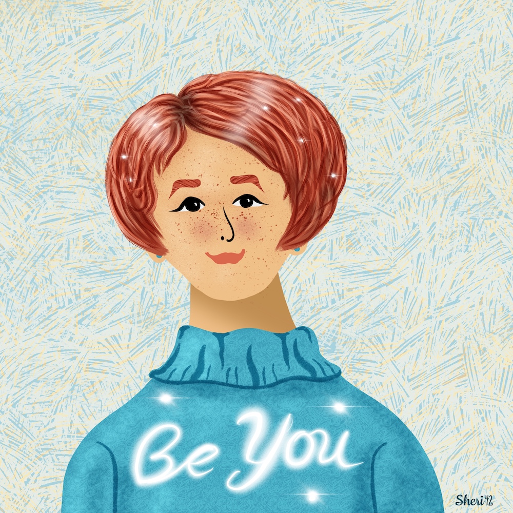 Prompt: Sparkles, Freckles, Body Positive

Illustrated by Sheri42